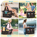 Extra Large Beach Bags for Women (Color Wave Point)