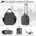 Underseat Carry On Wheeled 16" Bag with Wheels (Army Green / 16 Inch Roller)