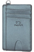 Slim Minimalist Wallet RFID Credit Card Holder for Men (small / Pearl Gray)