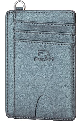 Slim Minimalist Wallet RFID Credit Card Holder for Men (small / Pearl Gray)