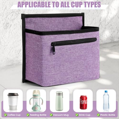 Luggage Travel Cup Holder for Suitcase (Purple)