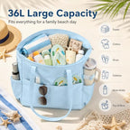 Large Beach Bag for Women (Blue)