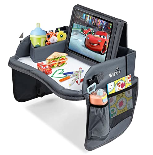 Kids Travel Tray with Dry Erase Board (Grey)