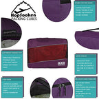 5 Set Packing Cubes for Travel Large Suitcase Luggage Organizer Bags Travel Accessories Vacation 4 Cubes 1 Laundry Pouch Bag (Purple)