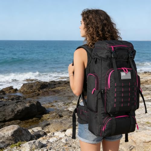 Hiking Backpack for Men 70L (70l-blackrose)