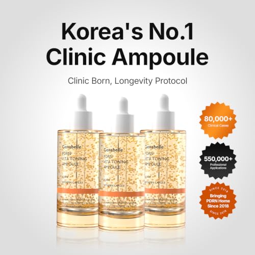 PDRN Vitamin C Serum Toning Ampoule JUMBO SIZE (2.36 Fl Oz (Pack of 1))
