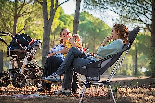 Ultralight Compact High Back Backpack Camp Chair (Black)