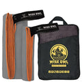 Camping Towel by Wise Owl Outfitters (Grey / X-Large (30x60) + Washcloth (12x24))