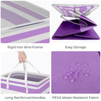 2 Pack Laundry Baskets (100L / Purple)