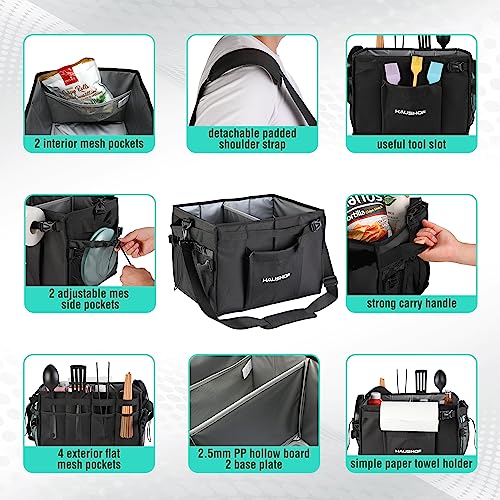 Large Grill and Picnic Caddy with Paper Towel Holder