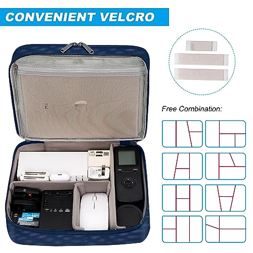 Electronic Organizer Travel Case (zipper-blue)