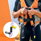 2 Pcs Marine Whistle Lanyard Float (Yellow and Purple)