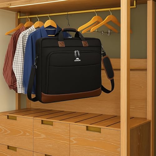 Suit Garment Bag for Travel (Black Brown)