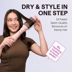 Hair Dryer Brush Set (Pink)