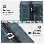 Lightweight Luggage with TSA Lock (Medium(24in) / Teal Blue)