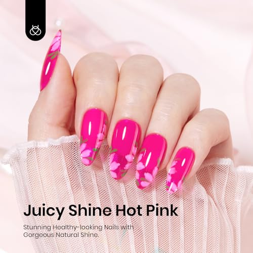 Beetles Hot Pink Gel Polish (Vibrant Night)