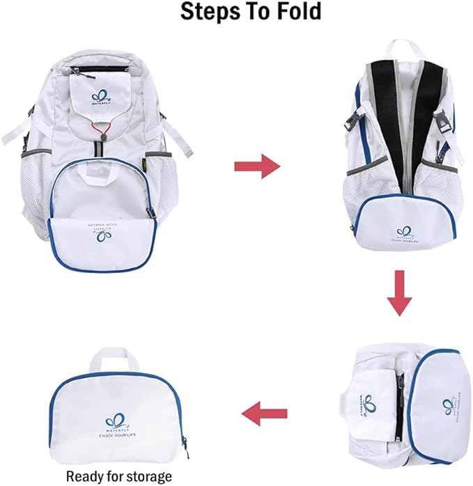 WATERFLY Small Lightweight Packable Backpack: 20l Ultra Light Foldable Travel - Image 5