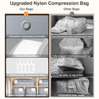 4 Pack Compression Storage Bags (110L-4 Pack / Light Gray)