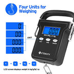 Fishing Scale with Backlit LCD Display (Dark Black)
