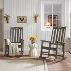 Outdoor Rocking Chair Set of 2 (Light Gray / 2 pack)