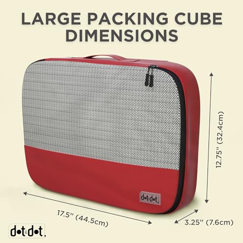 Large Packing Cubes for Travel 10pc Set (10pc Multicolor / Large)