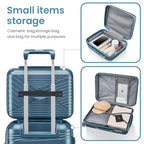 Luggage 4 Piece Sets (Peacock Blue(C))
