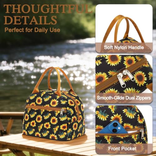 Insulated Lunch Cooler Bag (Sunflower)