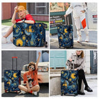 Starry Night Bee Luggage Cover (#137 / M(fits 24-26Inch suitcase))