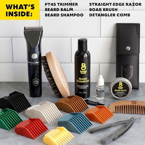 Beard Club Mens Grooming Kit & Beard Trimmer for Men (Beard Trimmer & Grooming Kit)