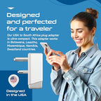 South Africa Travel 2 Pack Plug Adapter QC 3.0 & PD (white gray)