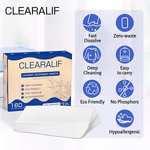 Laundry Detergent Sheets Up to 320 Loads (80 Count (Pack of 2))