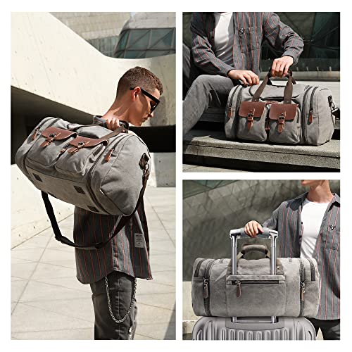 Canvas Duffle Bag (Grey / Large-50L Duffle Bag)
