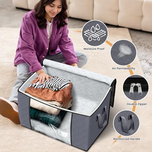 90L Clothes Storage (6 Pack-90l / Grey)