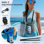 Large Waterproof Phone Pouch (Black + Green)