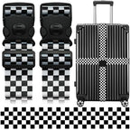 Luggage Straps for Suitcases (Black White)