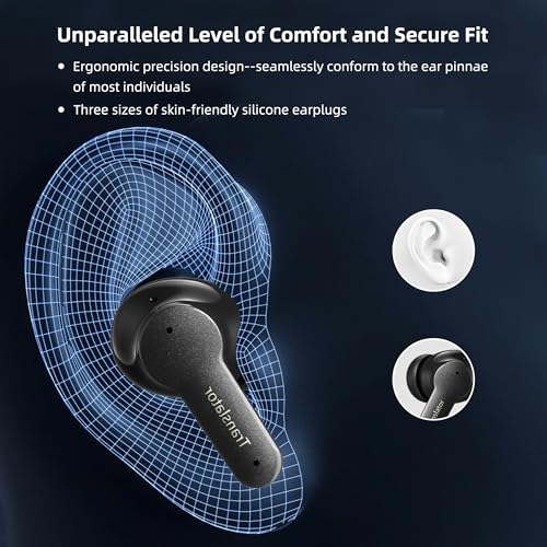 Offline AI Translator Earbuds M3 Language Translator Device Translation Earbuds Real Time Support 144 Languages No Subscription Required (With Offline Package (Black))