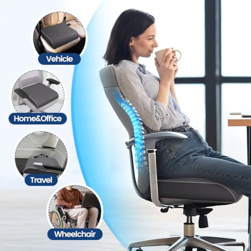 Seat Cushion Chair Pad (Gray / Large)