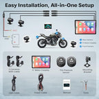 Upgraded 5" Motor CarPlay GPS Navigation with TPMS (5 Inch+TPMS+Dual Cam)