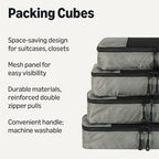 4 Piece Slim Packing Cubes (Gray / 4 x Slim)