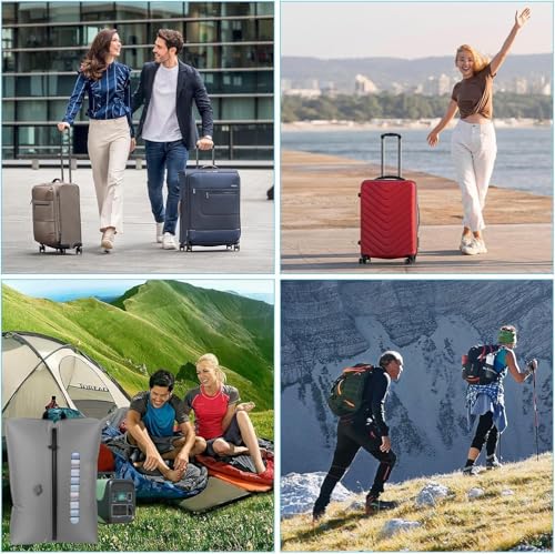 Vacuum Travel Bags with Pump (Grey / 2PC+Pump)