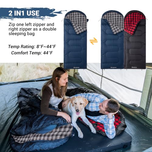 Sleeping Bag for Adults (AZURE / Left Zip)