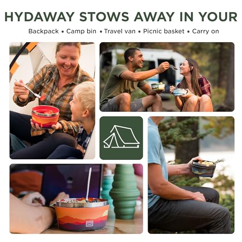 1 Quart Collapsible Insulated Bowl with Lid (32oz / Metolius)