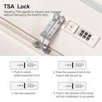 26 Inch Large Checked Luggage Hard Shell Suitcase Top Opening (26 Inch / Cream)