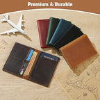 Leather Passport Holder (Blue)