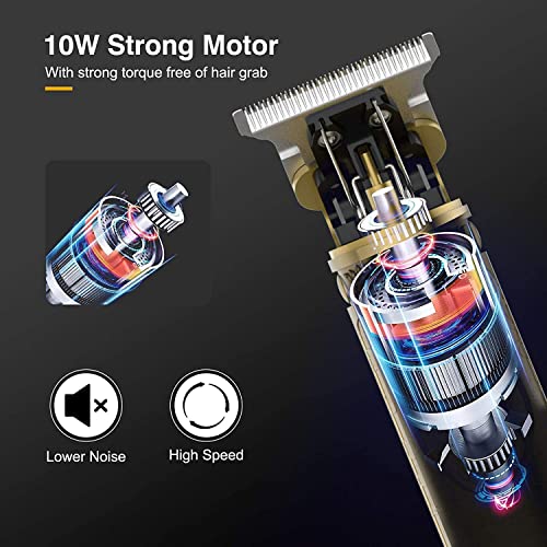Hair Clippers for Mens Cordless Hair Trimmer T (Brown)