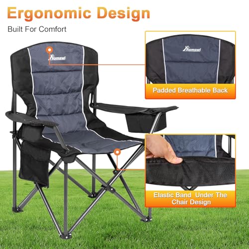 Oversized Camping Chairs (Black / XL Large)
