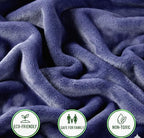 Luxury Microfiber Flannel Blanket (Navy Blue / 90x90 Inches)
