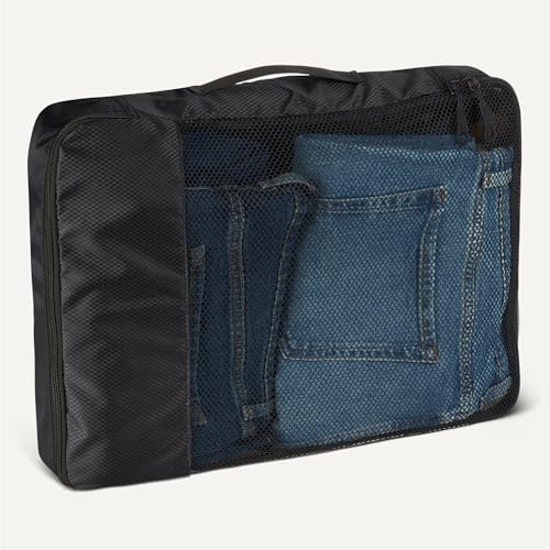 4 Piece Packing Cubes Travel Accessories Set (Black / 4 x Large)