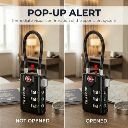 TSA Approved Luggage Locks (1.4*0.72*3.54 in / 4 Color Pack)