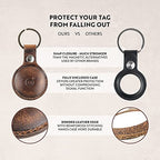 Genuine Leather AirTag Keychain Holder for Apple Air Tag
